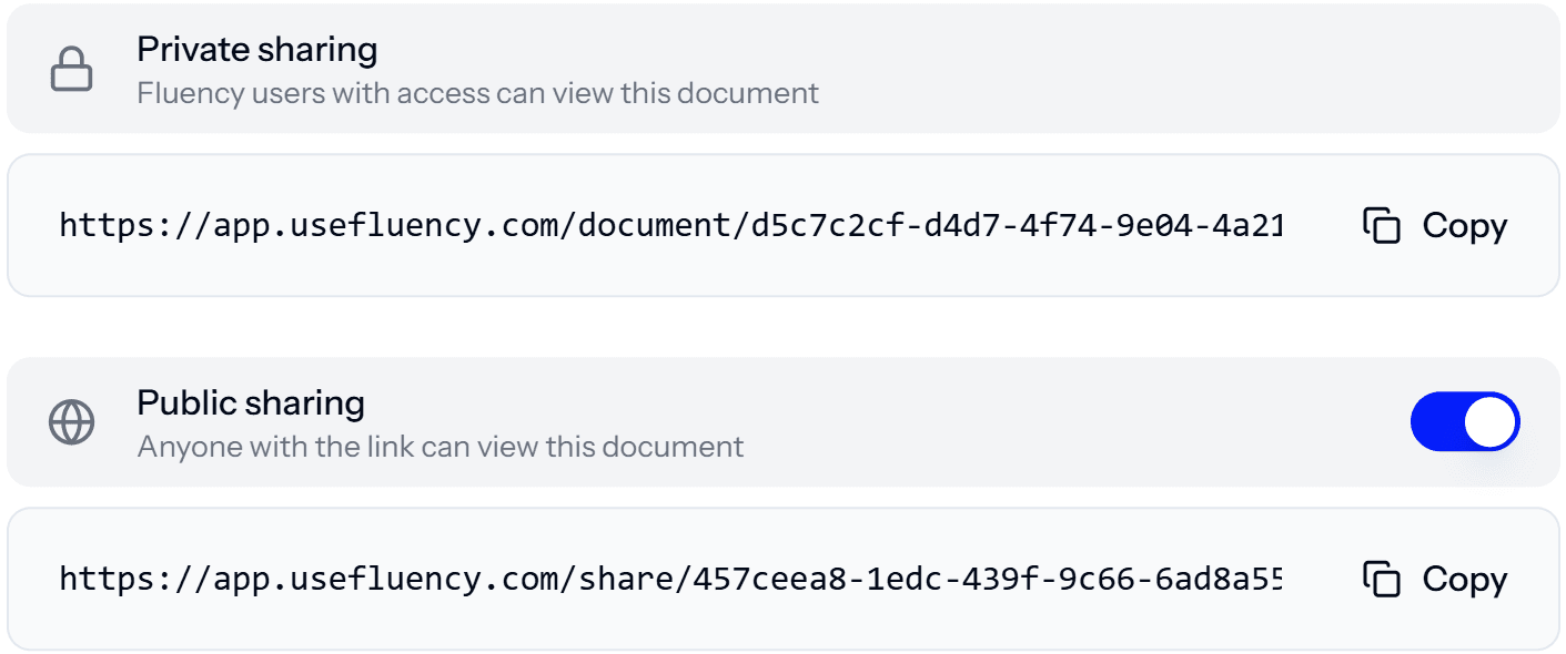 Flexible sharing