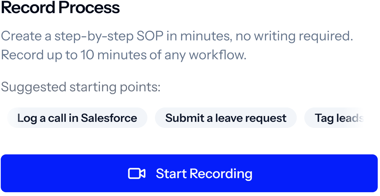 One-click recording
