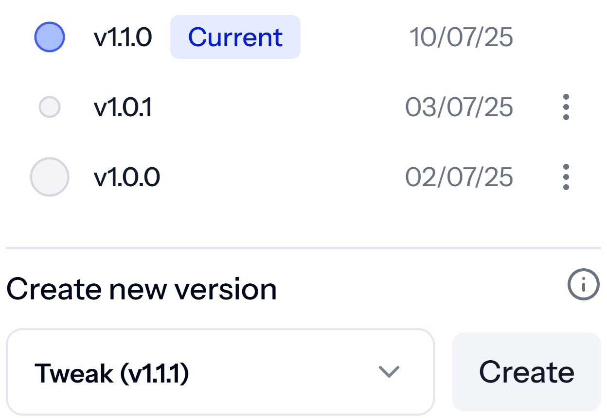 Version history