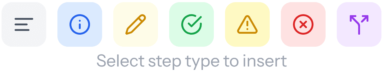 Step types