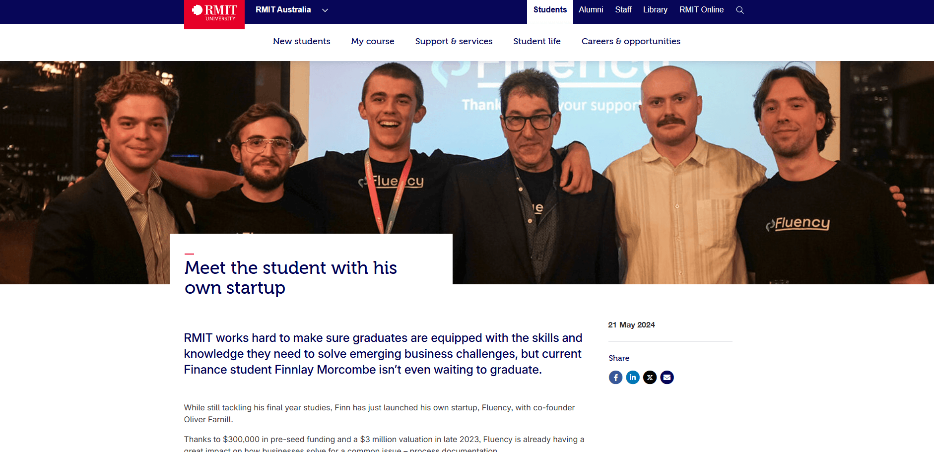 Meet the student with his own startup