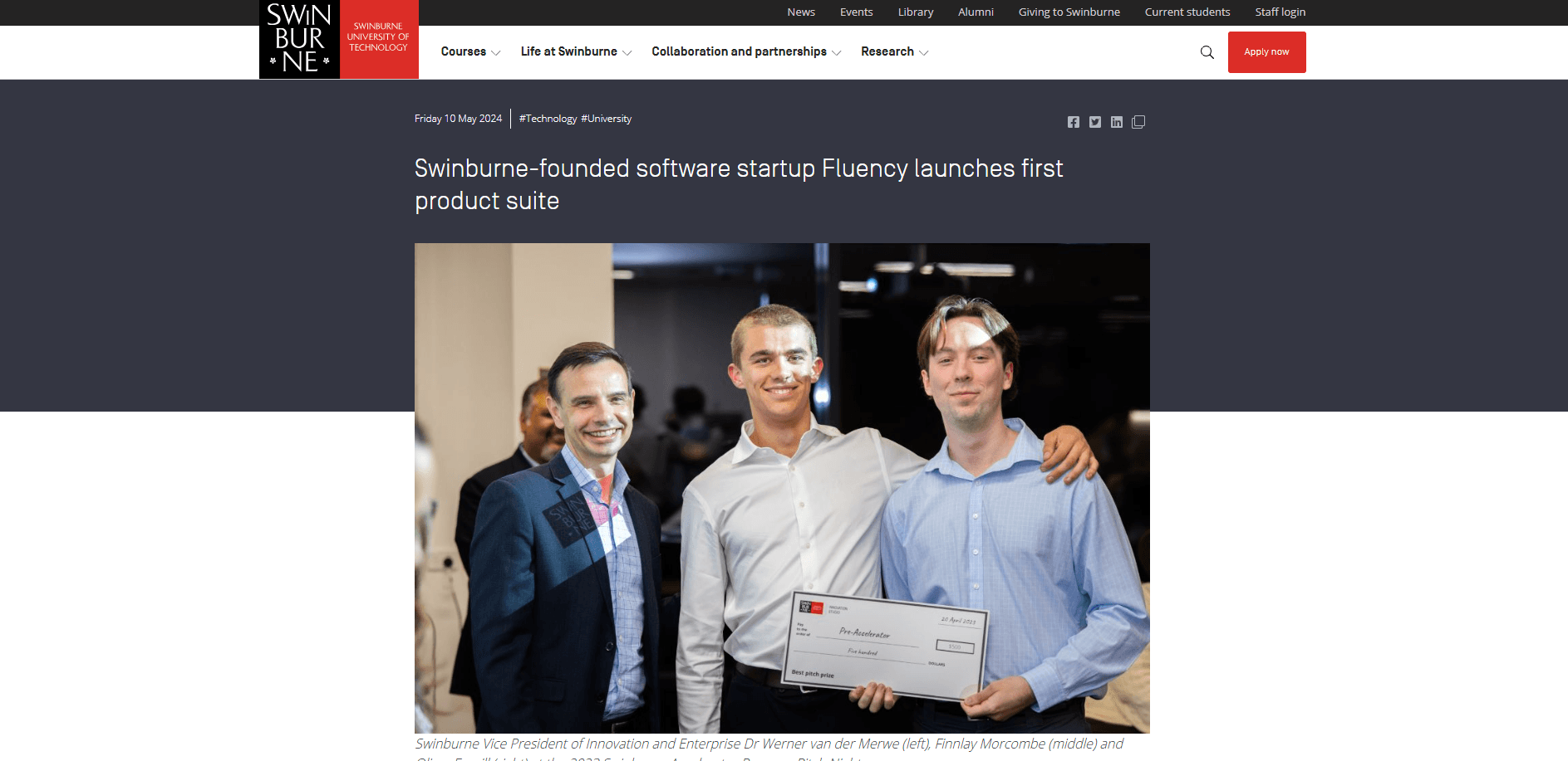 Swinburne-founded software startup Fluency launches first product suite