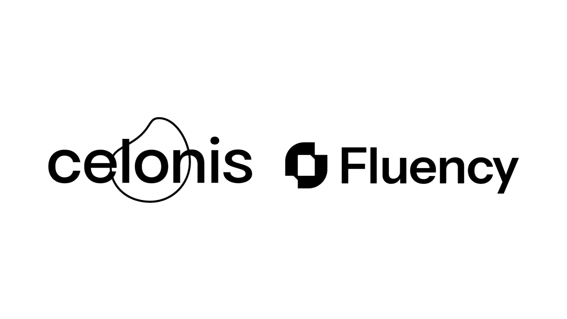 Celonis and Fluency wordmarks side by side